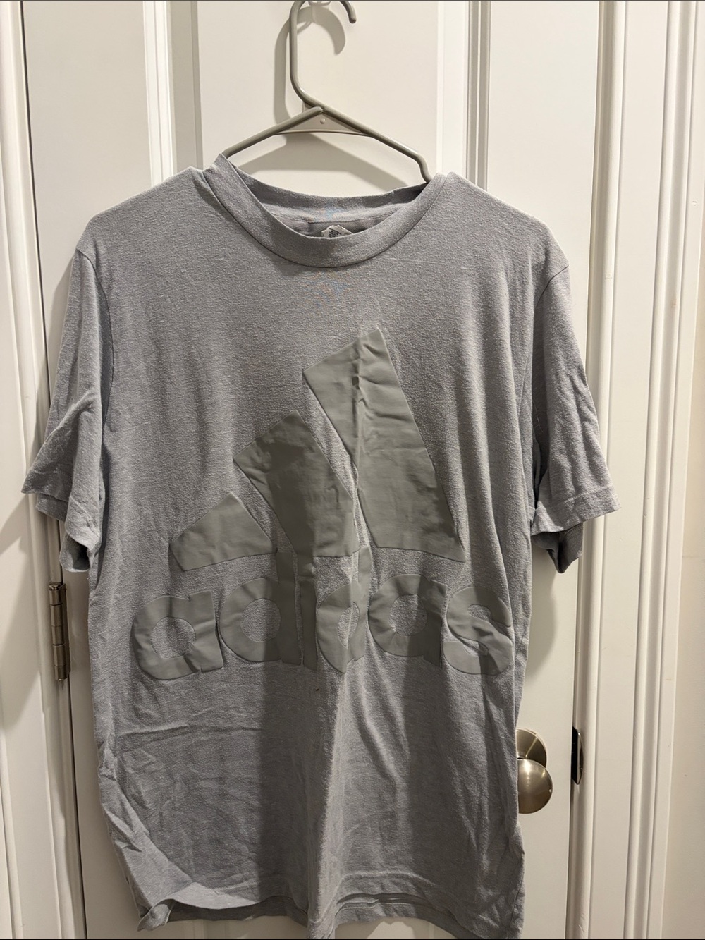 adidas Light Gray Graphic Short Sleeve Tee